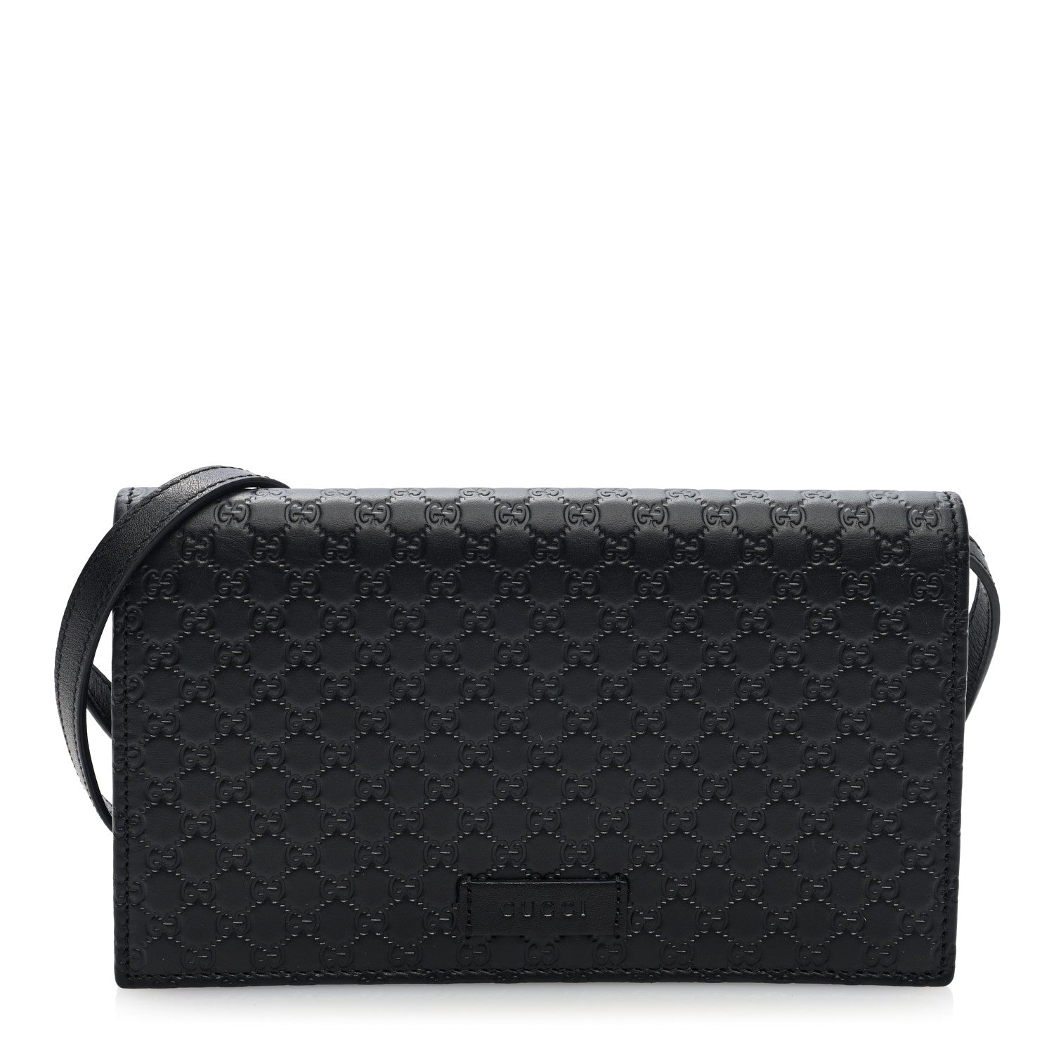 Gucci Microguccissima Crossbody Wallet Black 1 of 9