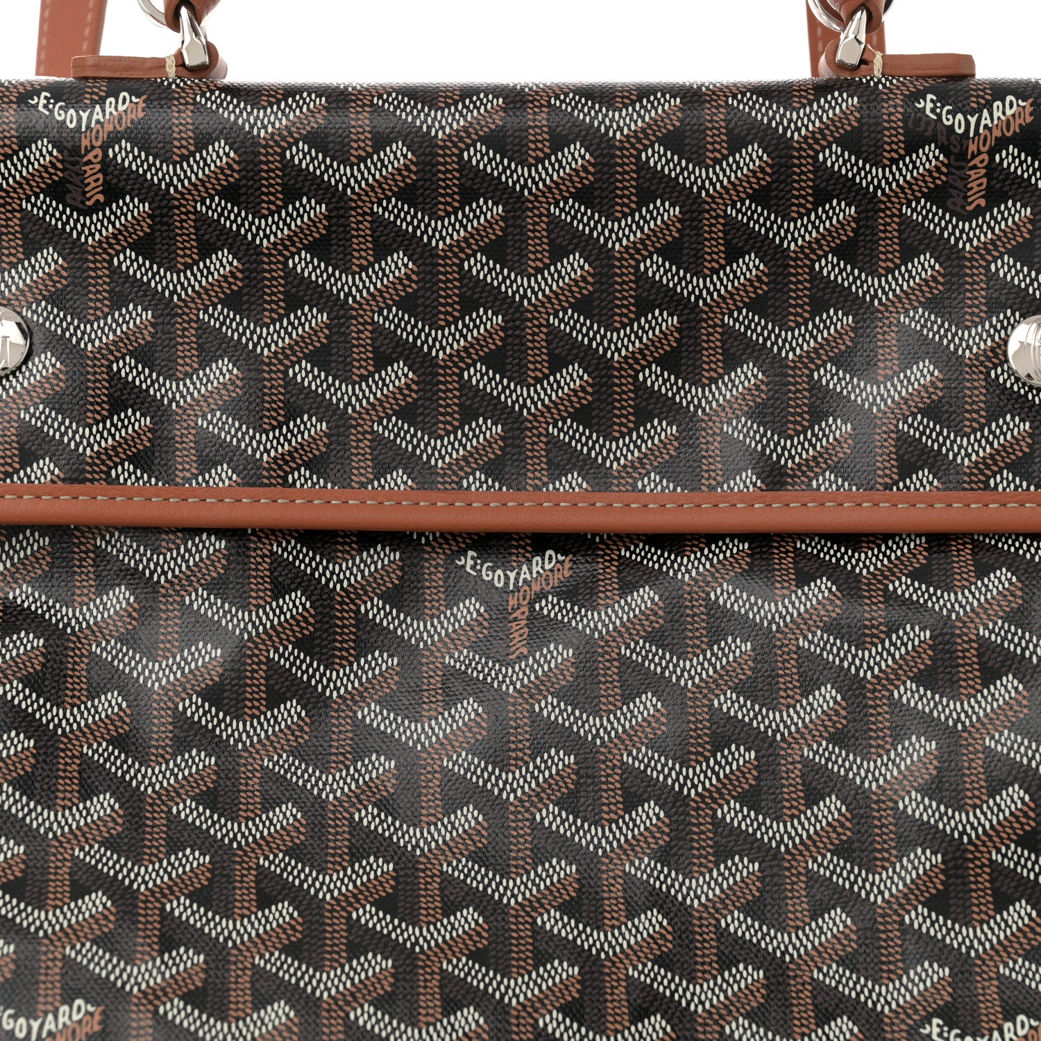Goyard Goyardine Saint Leger Soft Briefcase Backpack Black Gold 7 of 9
