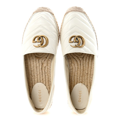 Gucci Nappa Matelasse GG Marmont Espadrilles 39 Great White 4 of 18
