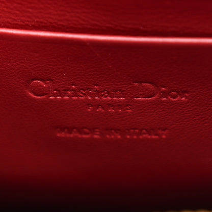 Christian Dior Patent Cannage Lady Dior Phone Holder Red 6 of 11