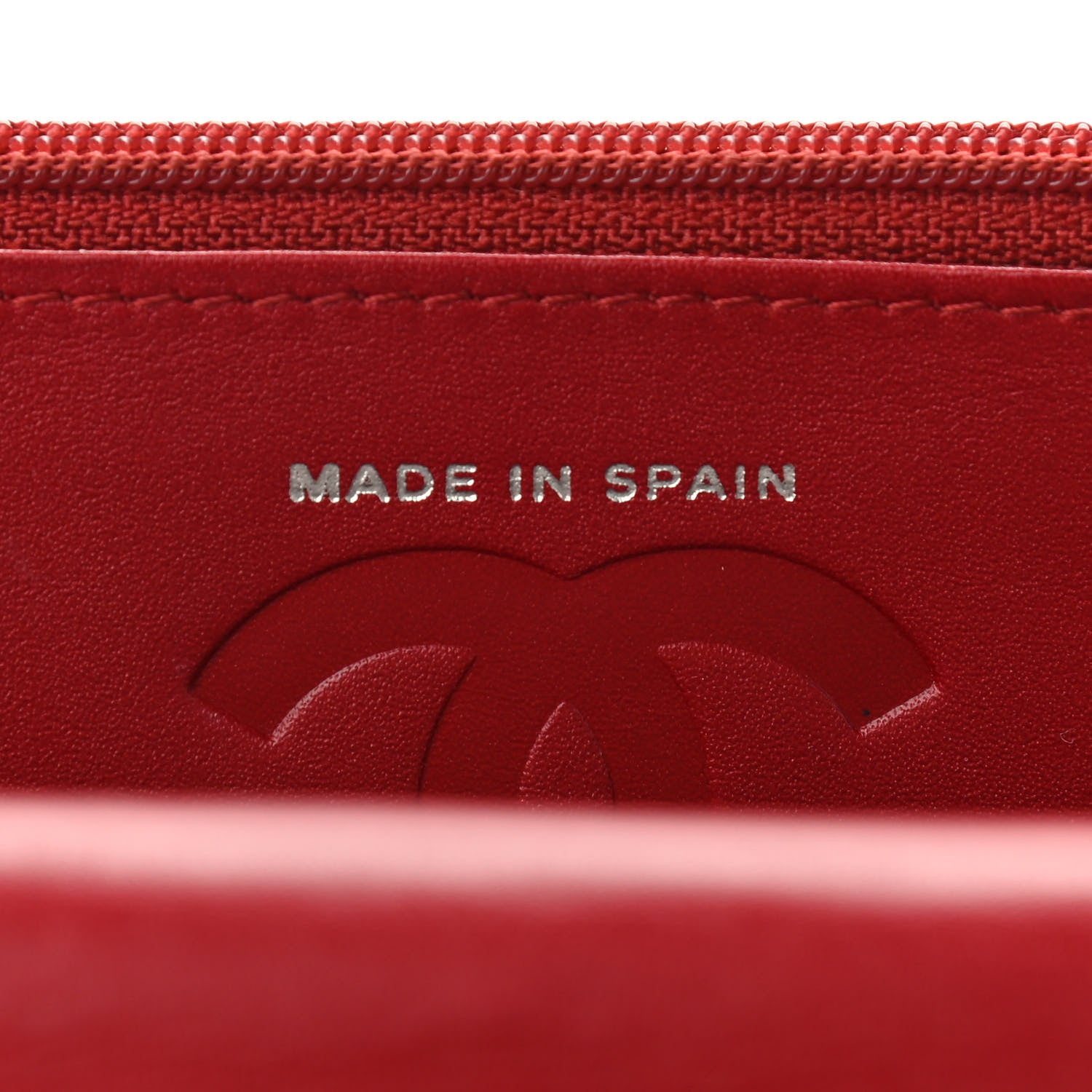 Chanel Calfskin Quilted Cambon Wallet On Chain WOC Red 7 of 11