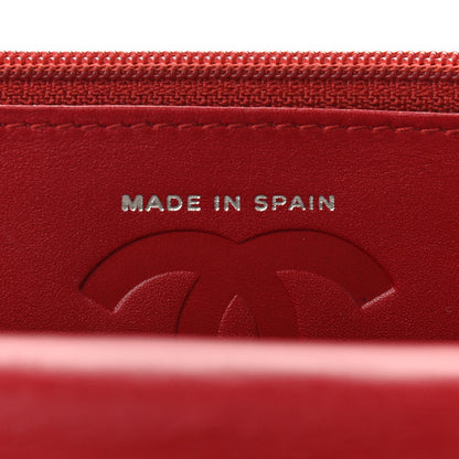 Chanel Calfskin Quilted Cambon Wallet On Chain WOC Red 7 of 11