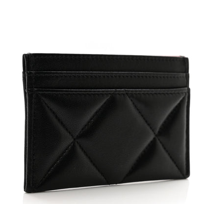 Chanel Lambskin Quilted Chanel 19 Card Holder Black 4 of 10