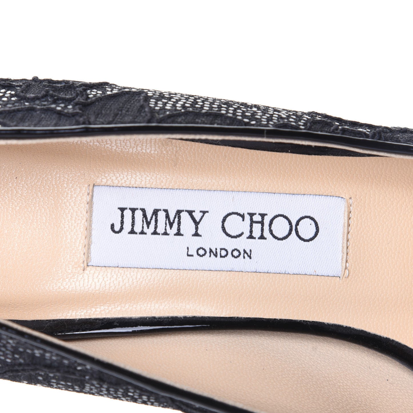 Lace Glitter Luna Peep Toe Pumps 37 Black