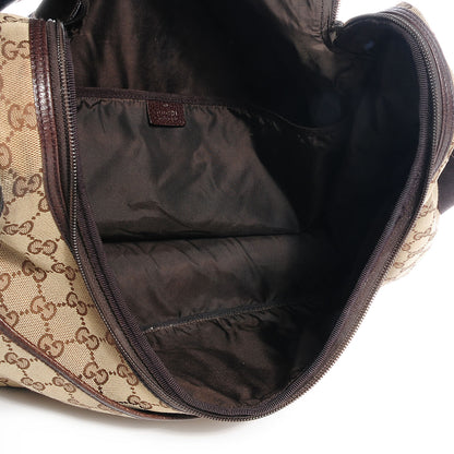 Gucci Monogram Natural Pigskin Large Diaper Bag Beige Ebony Cocoa Dark Chocolate 6 of 8
