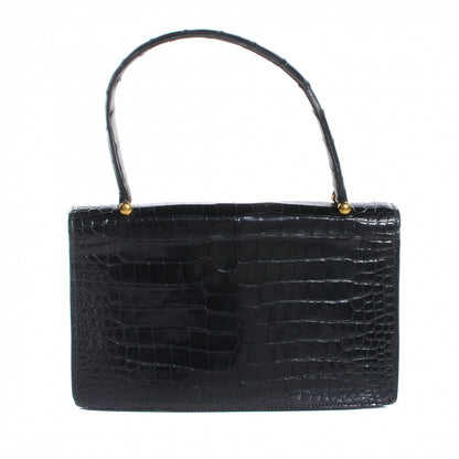 Hermes Porosus Crocodile Boule Handbag Black 3 of 6