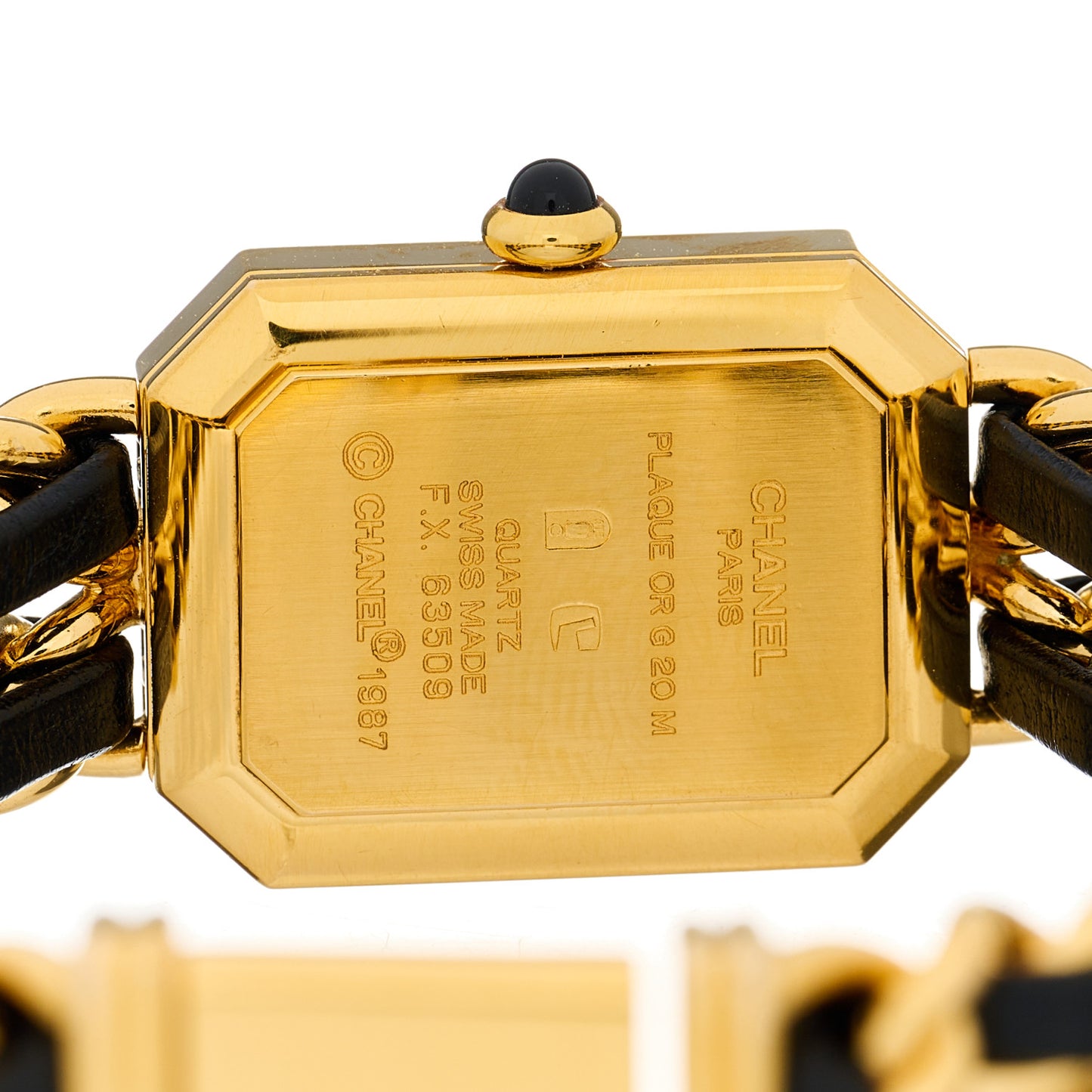 Stainless Steel Lambskin 20mm Chain Premiere Quartz Watch Gold XL