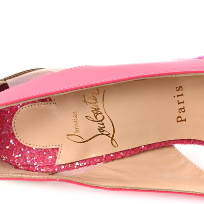 Christian Louboutin PVC Metal Gloss Patent Galata 120 Pumps  37 Pink 8 of 8