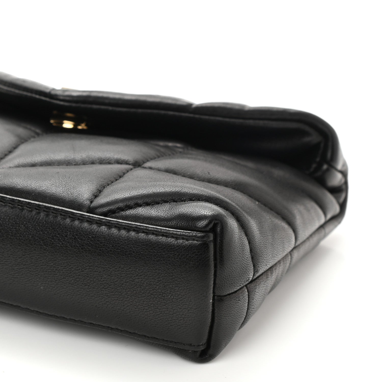 Saint Laurent Lambskin Monogram Loulou Puffer Pouch Clutch Black 9 of 9