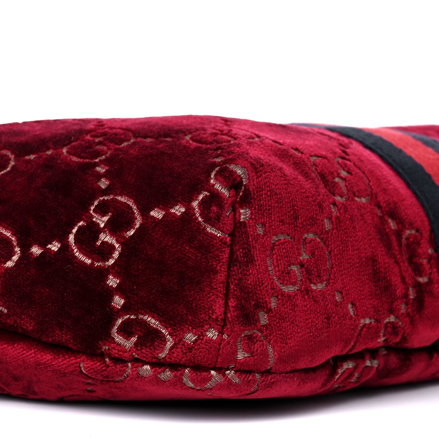 Gucci GG Monogram Velvet Belt Bag Red Cipria 9 of 14