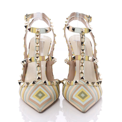 Valentino Garavani Nappa Native Couture 1975 Rockstud Ankle Strap 100mm Pumps 37.5 Multicolor 3 of 11