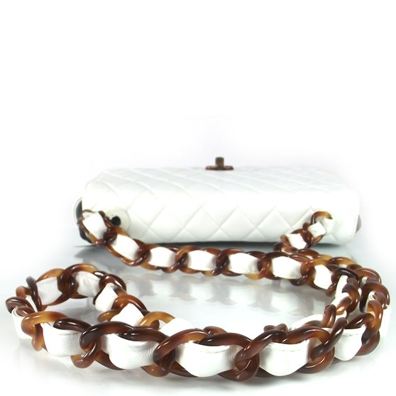 Chanel Lambskin Medium Bekko Resin Flap White 4 of 12