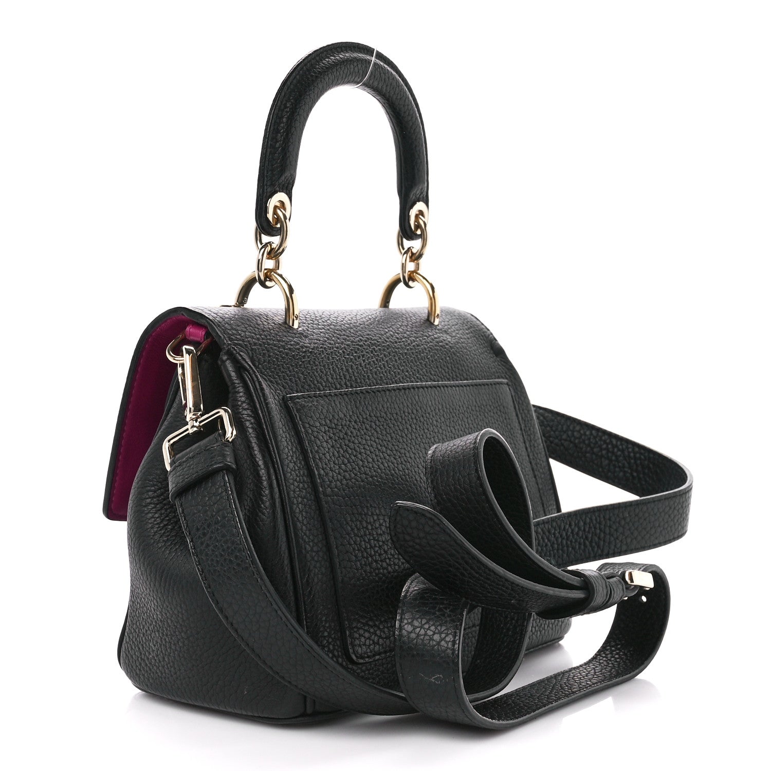 Christian Dior Bullcalf Mini Be Dior Flap Black Fraise 3 of 16