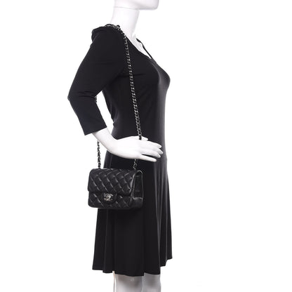 Chanel Lambskin Quilted Mini Square Flap Black 2 of 11