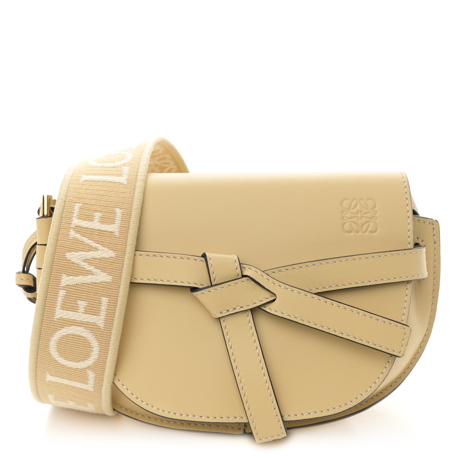 Loewe Calfskin Jacquard Mini Gate Dual Bag Butter 1 of 10
