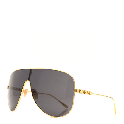 Gucci Metal Mask Sunglasses GG1436S Grey Gold 1 of 8