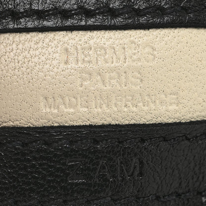 Hermes Milo Lambskin Geegee Savannah Bag Charm Craie Black Rose Mexico 3 of 3
