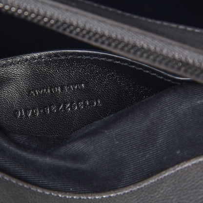 Saint Laurent Sheepskin Matelasse Chevron Monogram Large College Satchel Dark Anthracite 7 of 8
