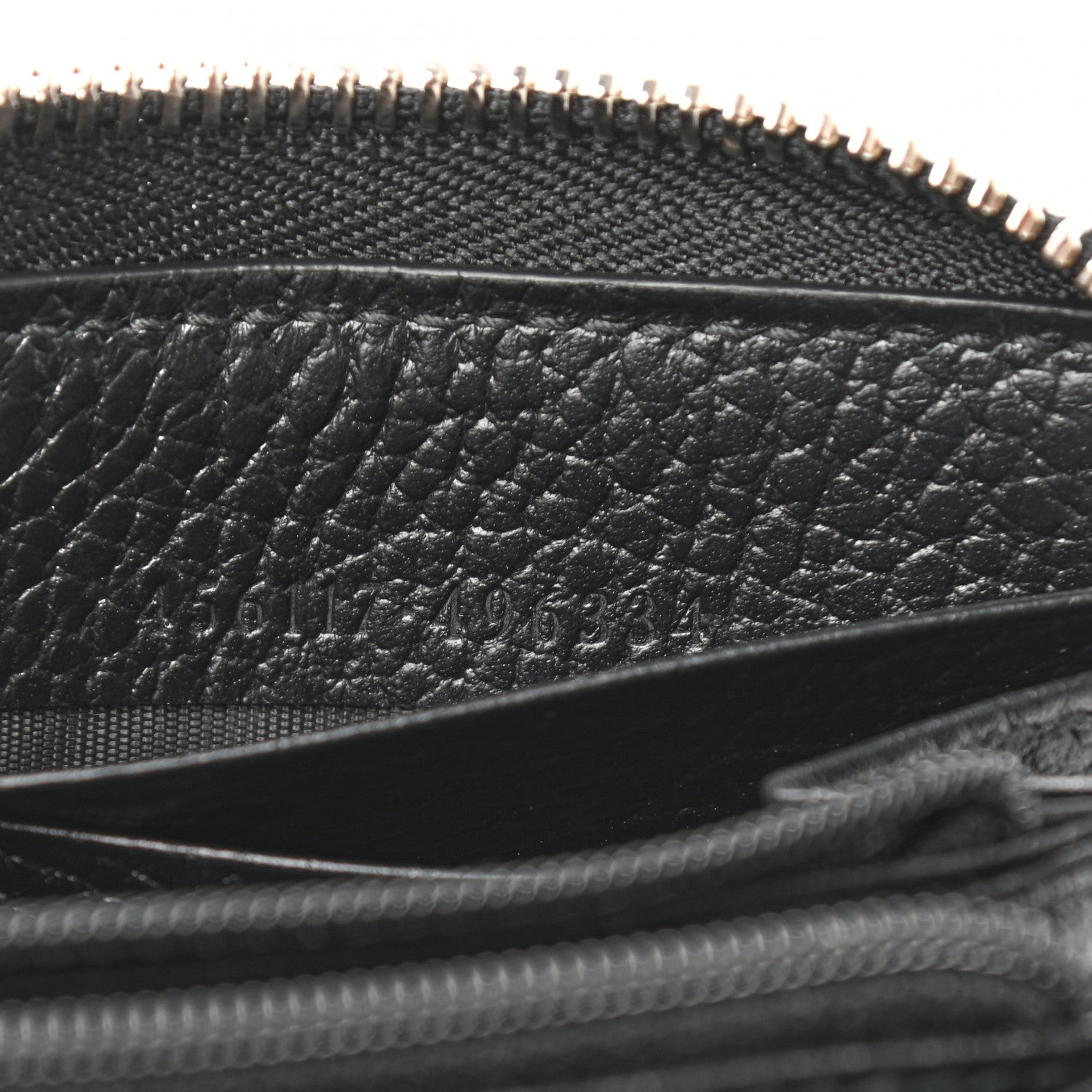 Gucci Dollar Calfskin GG Marmont Zip Around Wallet Black 7 of 8