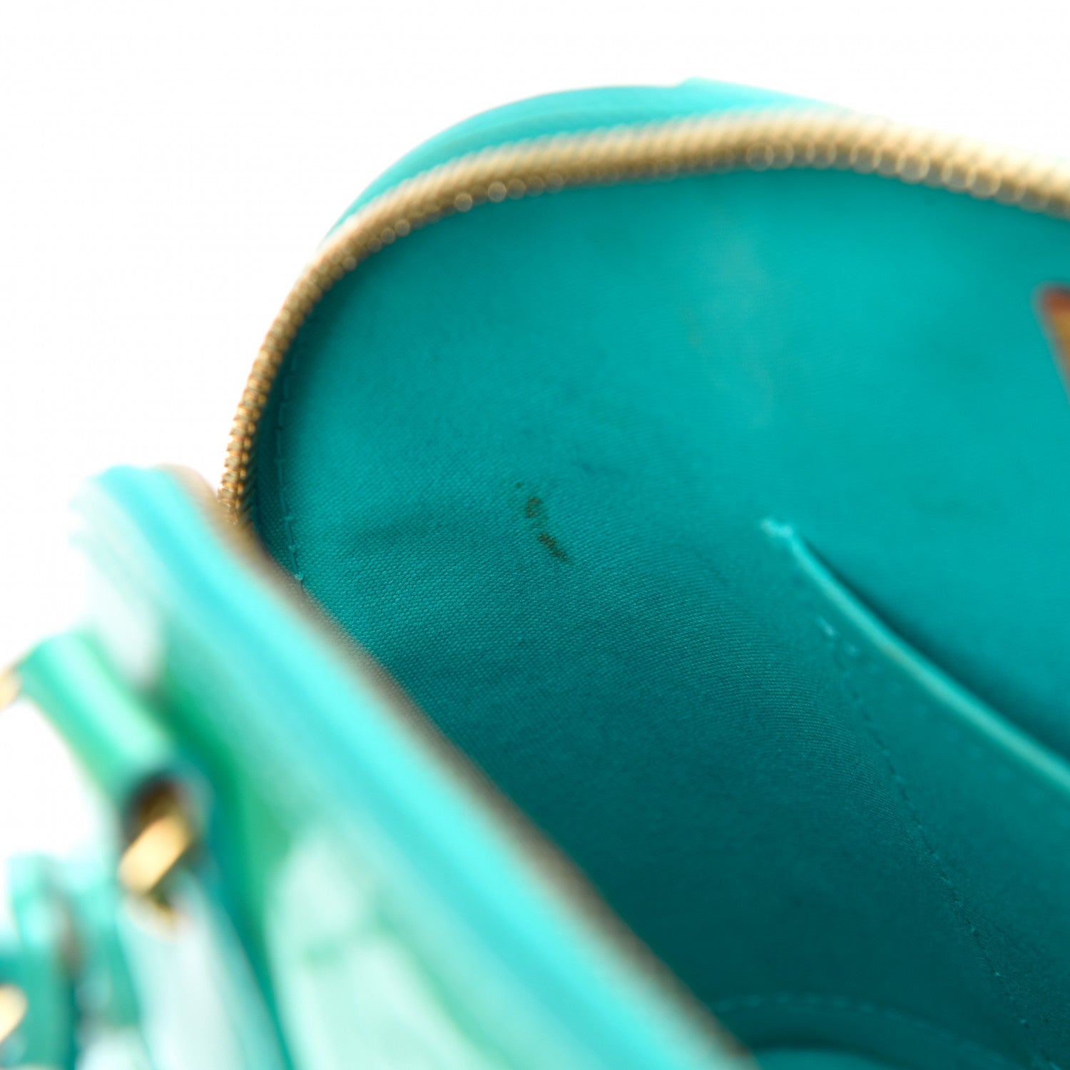 Louis Vuitton Vernis Alma BB Blue Lagon 8 of 10