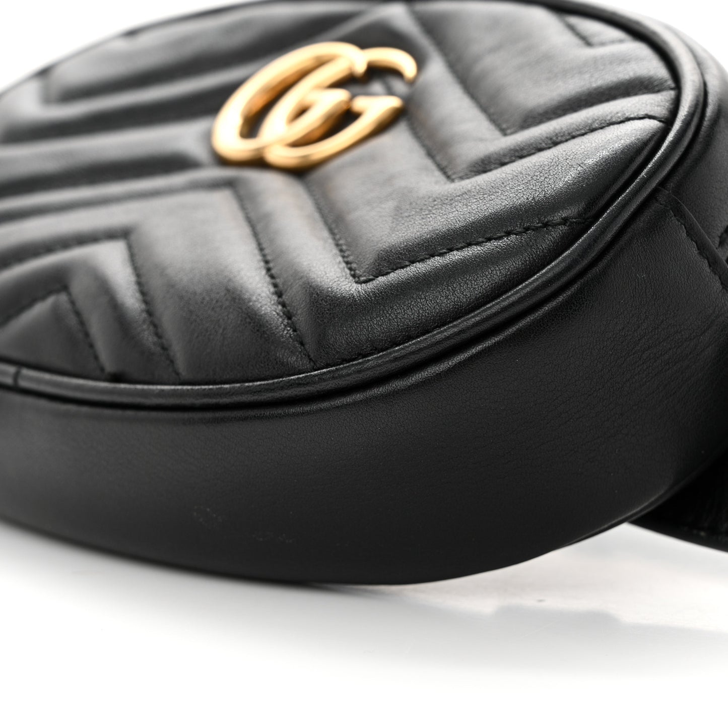 Calfskin Matelasse GG Marmont Belt Bag 75 30 Black