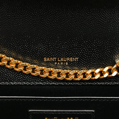 Saint Laurent Grain De Poudre Small Monogram Kate Satchel Black 6 of 10