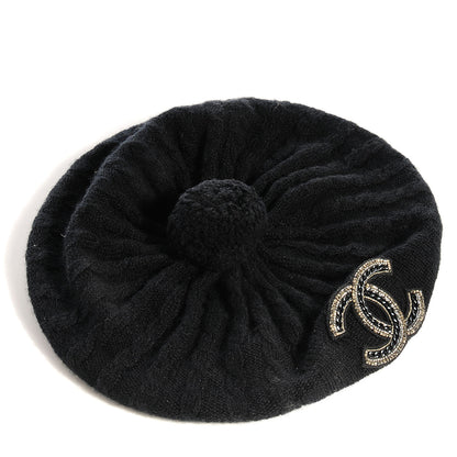 Chanel Cashmere Chain CC Beanie Black 4 of 7