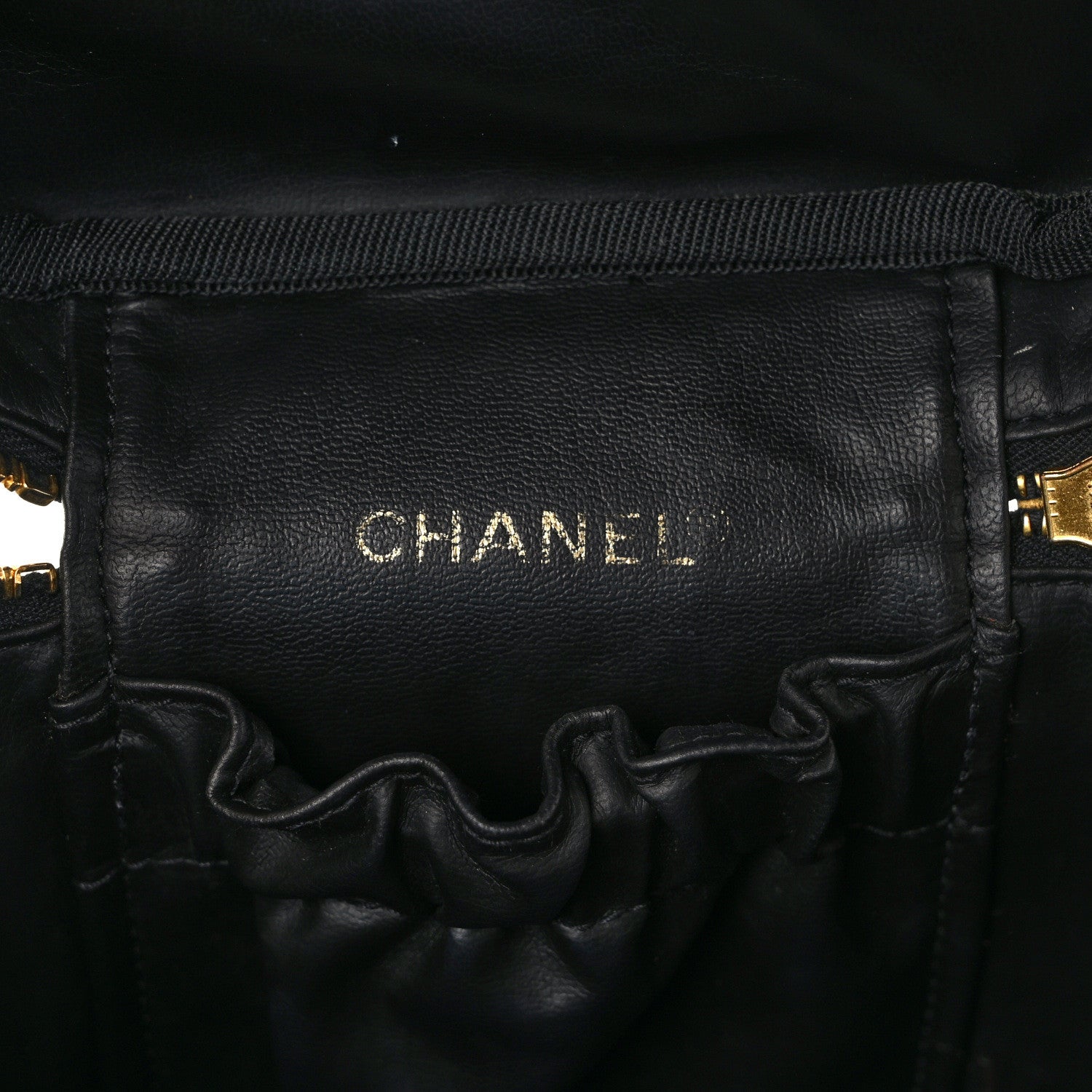 Chanel Lambskin Vanity Cosmetic Case Black 6 of 8