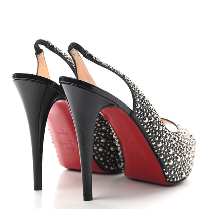 Christian Louboutin Patent Stud Star Prive 120 Pumps 41 Black 4 of 7