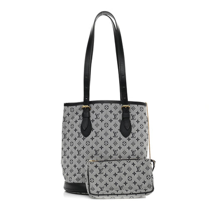 Louis Vuitton Mini Lin Monogram Bucket Bag Blue 1 of 10