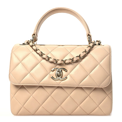 Chanel Lambskin Quilted Small Trendy CC Dual Handle Flap Bag Beige 1 of 18