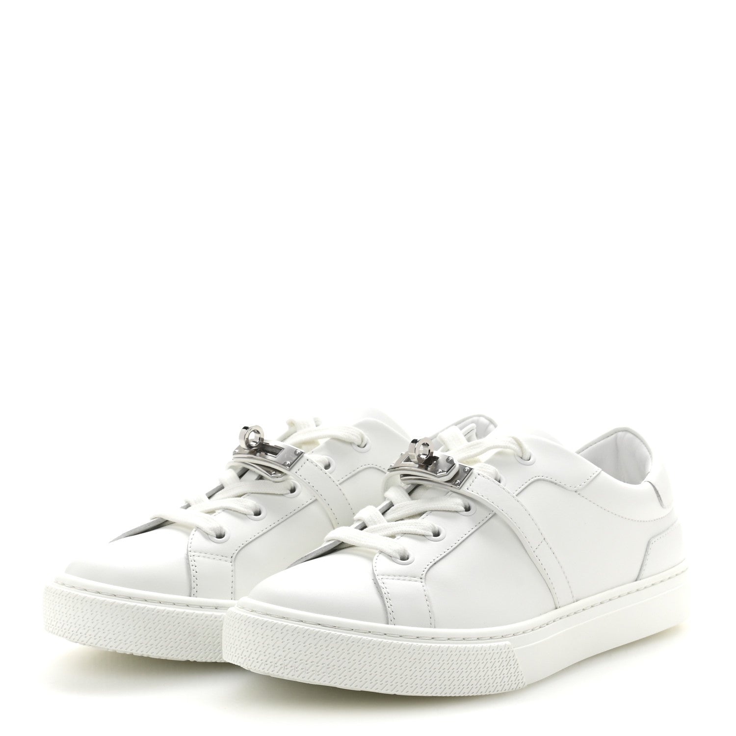 Hermes Calfskin Day Sneakers 37.5 White 4 of 10