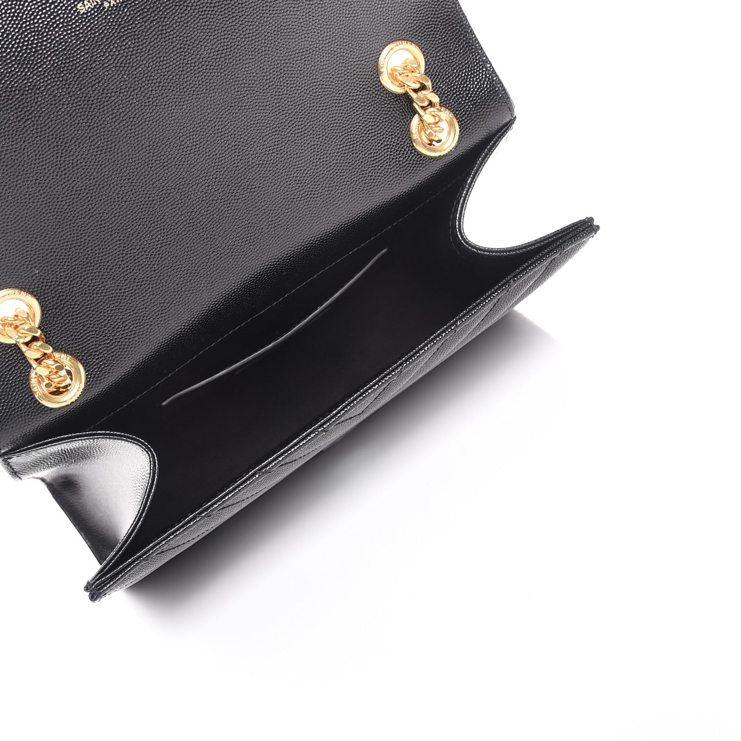 Saint Laurent Grain De Poudre Matelasse Medium Monogram Satchel Black 5 of 6