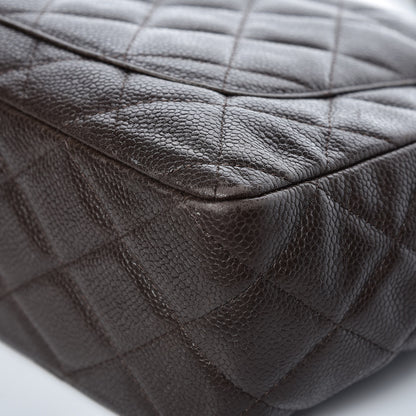 Chanel Caviar Quilted Jumbo Single Flap Brown 14 of 14