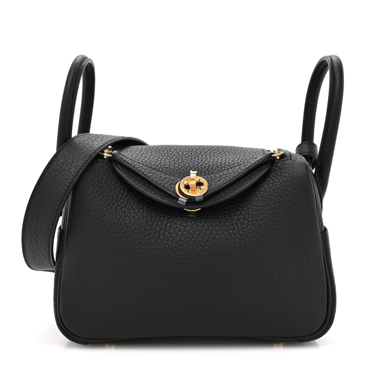 Hermes Taurillon Clemence Mini Lindy 20 Black 1 of 13