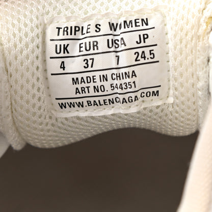 Balenciaga Fabric Mesh Clear Sole Womens Triple S Sneakers 37 White 7 of 21