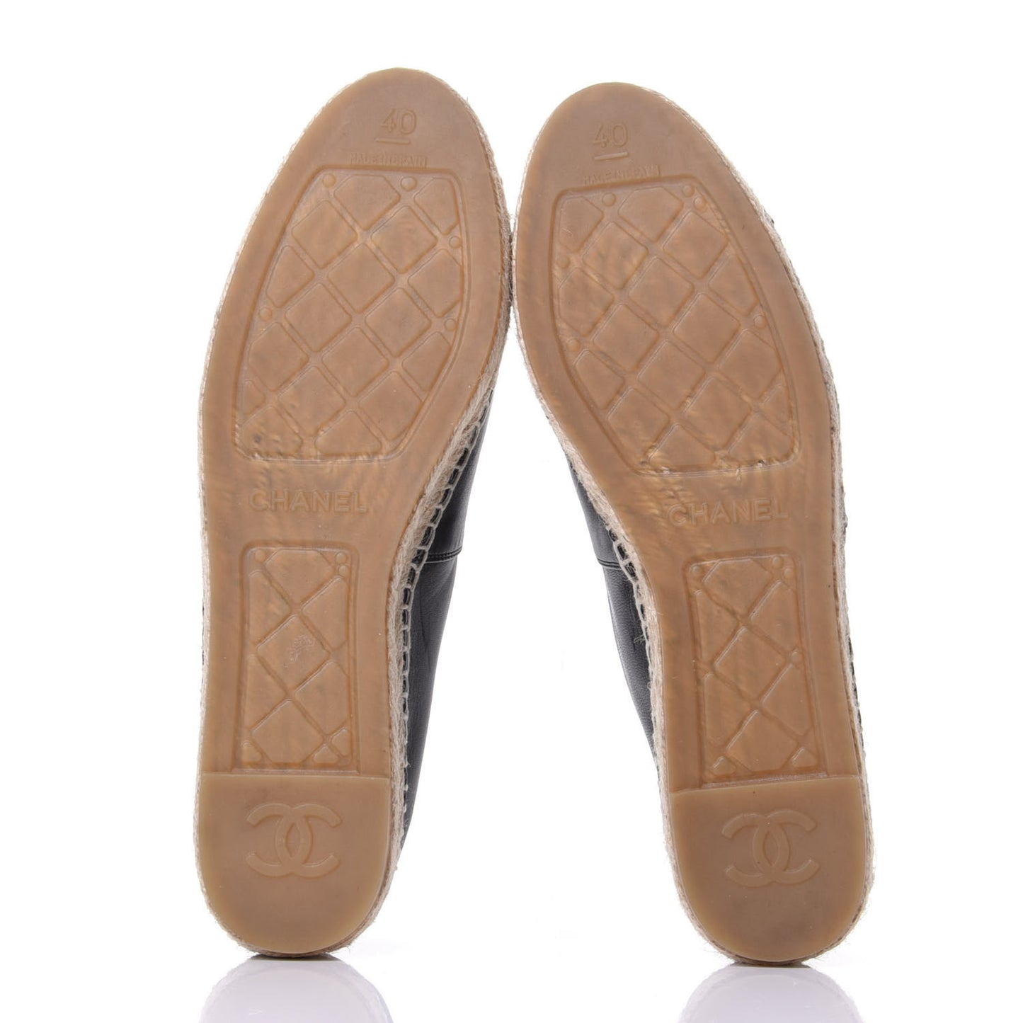 Lambskin CC Espadrilles 40 Black