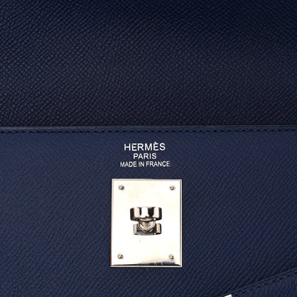 Hermes Epsom Flag Kelly Sellier 35 Rouge H Bleu Saphir 6 of 11
