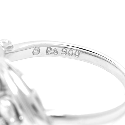 Mikimoto Platinum Diamond Akoya Pearl 9mm Ring 48 4.5 6 of 6