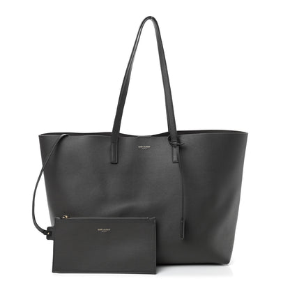 Saint Laurent Calfskin Large Shopping Tote Dark Grey 1 of 13
