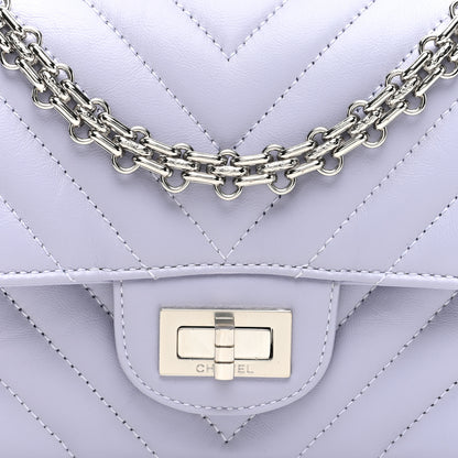 Chanel Aged Calfskin Chevron Quilted 2.55 Reissue Mini Flap Light Purple 8 of 10