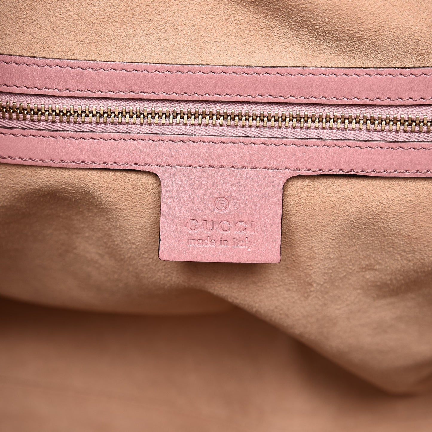Guccissima Signature Linea A Foldover Tote Rose Baby Candy