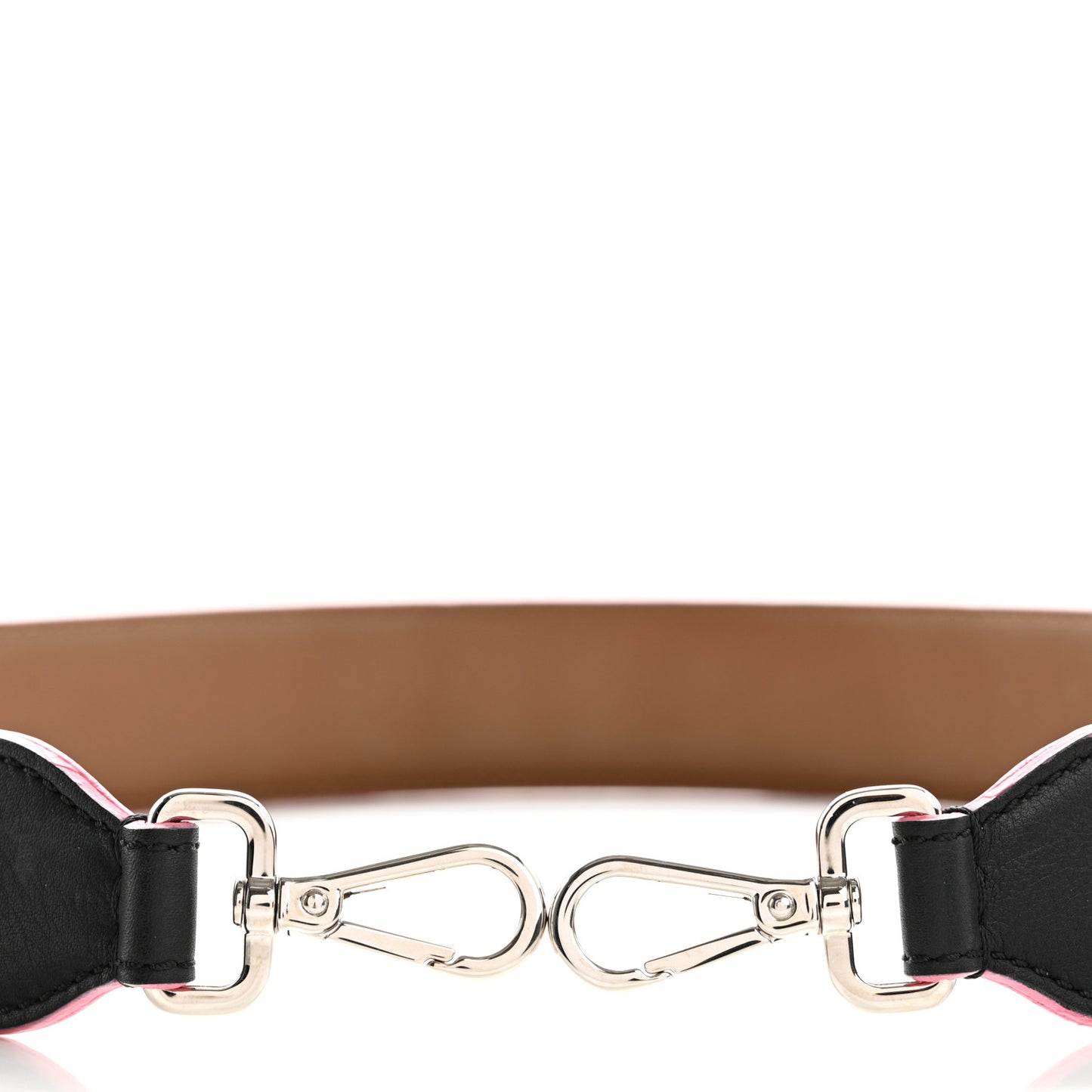 Vitello Dolce Plexiglass Bi-Color Studded Strap You Black Brownie Multicolor