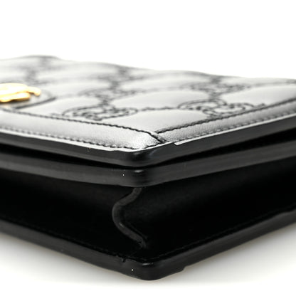 Gucci Calfskin GG Matelasse Chain Wallet Black 9 of 10