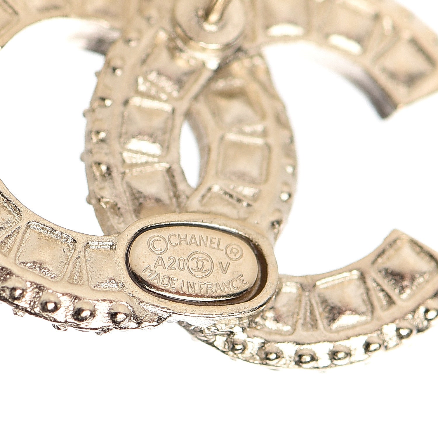 Chanel Crystal CC Earrings Gold 4 of 5