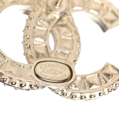 Chanel Crystal CC Earrings Gold 4 of 5