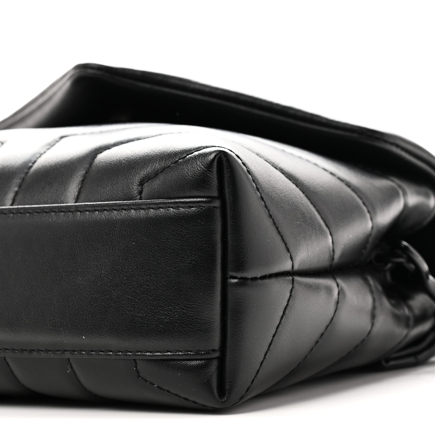 Saint Laurent Calfskin Y Quilted Monogram Monochrome Toy Loulou Crossbody Bag Black Black 10 of 11
