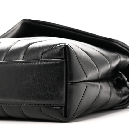 Saint Laurent Calfskin Y Quilted Monogram Monochrome Toy Loulou Crossbody Bag Black Black 10 of 11
