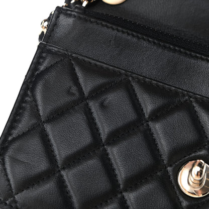 Chanel Lambskin Quilted Trendy CC Wallet On Chain WOC Black 5 of 5