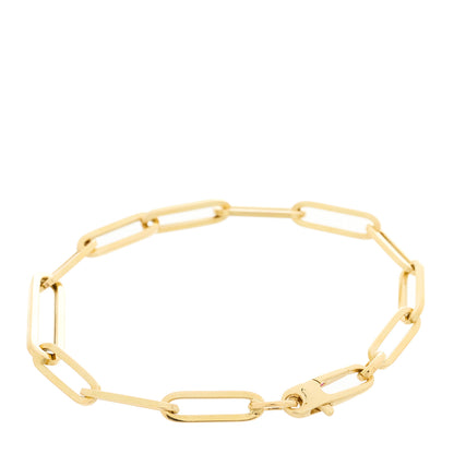 Roberto Coin 18K Yellow Gold Classic Alternating Size Paper Clip Bracelet 2 of 4